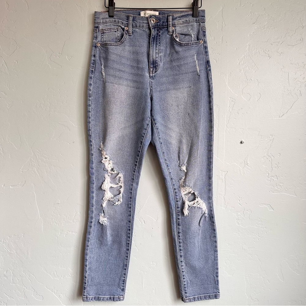 Re Generation‎ Celebrity Pink Light Blue Distressed Mindful Jeans Size 1/25 EUC